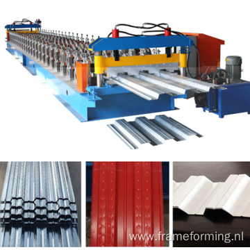 interlocked/ nestable embossed slot vented decking or hangar tabs floor deck roll forming machine